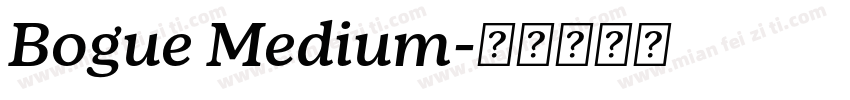 Bogue Medium字体转换